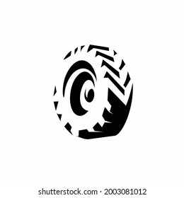 Ilustration vector graphic icon png logo of tractor wheel