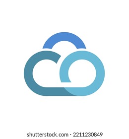 Ilustration vector graphic icon png logo of cloud abstract