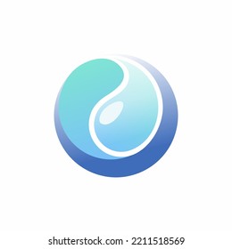 Ilustration vector graphic icon png logo of water circle