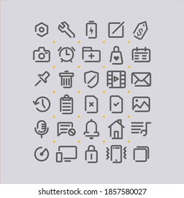 Ilustration vector graphic of the a  icon set, good for web, flat, etc.