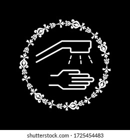 Ilustration Vector gráfico de las manos de lavado de iconos, ducha , puede utilizarse para productos, banners, logotipos, iconos, etc.