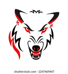 Ilustration vector graphic icon of WOLF LOGO