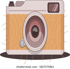 ilustration vector graphic of kamera vintage