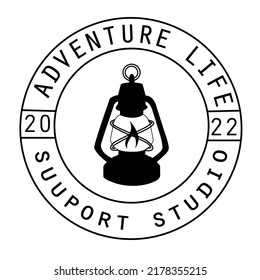 Ilustration vector graphic of kerosene adventure life logo batch perfect design clothing start up logo