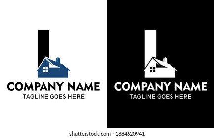Ilustration vector graphic of L real estate logo