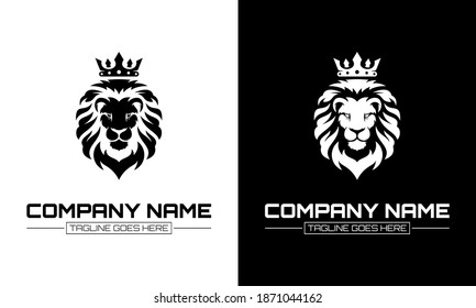 Ilustration vector graphic of Lion mascot logo vector illustration, emblem design.	