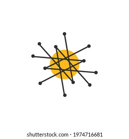 Ilustration vector graphic logo of Atomic Sciense