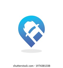 Ilustration vector graphic logo of Car location tracking