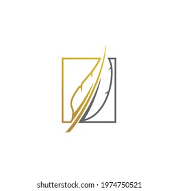 Ilustration vector graphic logo of CHICKEN FEATHER PEN