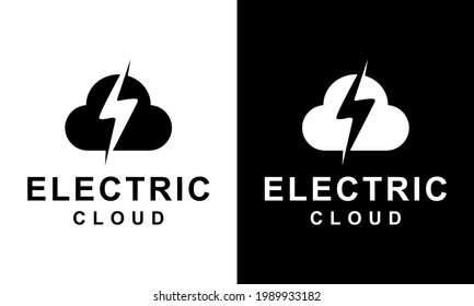 Ilustration vector graphic of  Logo template Cloud Electrical lightning thunder bolt flash