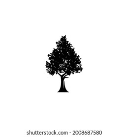 Logotipo gráfico vectorial de depuración de árbol abstracto vintage