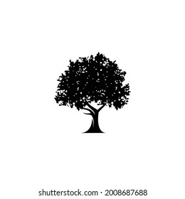 Ilustration vector graphic logo of vintage abstract tree