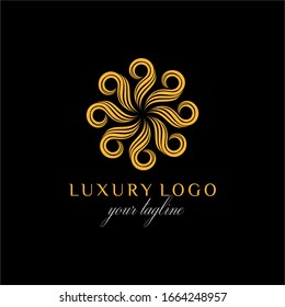 ilustration vector graphic luxury logo perfect for Restaurant, Royalty, Boutique, Cafe, Hotel, Heraldic, Jewelry, Fashion and other vector illustration