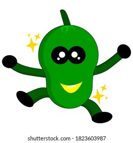 Ilustration vector graphic of mango happines showing, perfect for mango fruits product etc.
