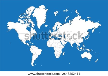 Ilustration vector graphic of map of the world