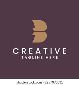 Ilustración vectorial gráfico del diseño del logo de la letra abstracta moderna B, bueno para marca, negocios, marketing.