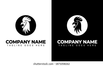 Ilustration vector graphic of Modern vector logo template or icon of chicken head