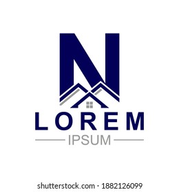 Ilustration vector graphic of N real estate logo