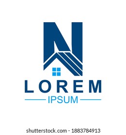 Ilustration vector graphic of N real estate logo