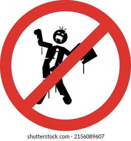 ilustration vector graphic of  no zombie