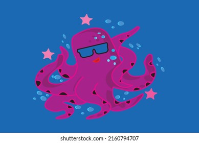Ilustration Vector Graphic of Octopus desain
