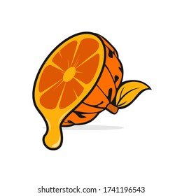 Ilustration vector graphic of orange honey
