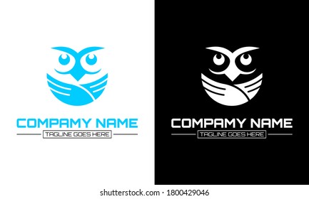 Icono de logotipo de búho ala de diseño moderno creativo