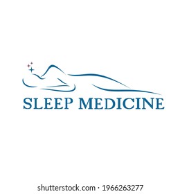 Ilustration vector graphic of people sleep monoline perfect for medice company