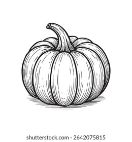 Ilustration Vector Graphic Of pumpkin vector black and white