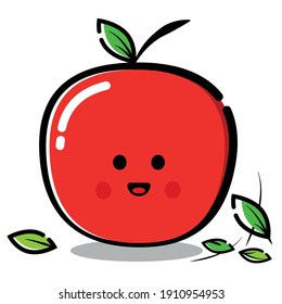 Gráfico vectorial de depuración de manzana roja, perfecto para productos nutricionales, etc