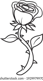 Ilustration vector graphic of a rose.
Fit for wallpaper, book illustration, coloring and other necessities.