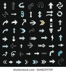 Ilustration Vector Graphic Of Set Arrow Icons