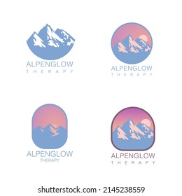 Gráfico vectorial de depuración del diseño del logo de Set Mountain