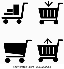 plantilla de logotipo de ilustraciones vectoriales del icono del carro de la compra