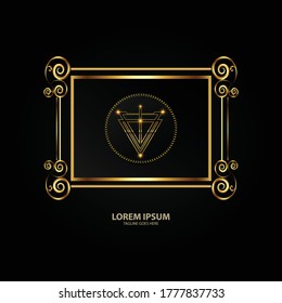 ilustration vector graphic of simple v logo in gold and dark black free vector