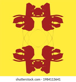 Ilustration vector graphic of square with yellow background