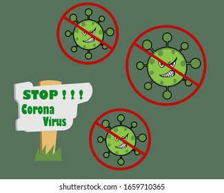 Ilustration vector graphic of Stop Corona Virus In Wuhan China, Vector corona Virus, Simple desain Virus Corona, Corona virus flat, for banner, baner, etc.