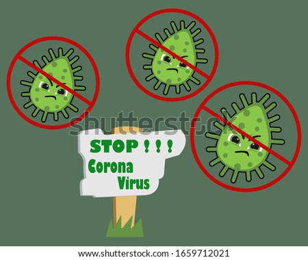 Ilustration vector graphic of Stop Corona Virus In Wuhan China, Vector corona Virus, Simple desain Virus Corona, Corona virus flat, for banner, baner, etc.
