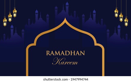 Ilustration vector graphic of tamplate Ramadhan kareem, perfect for design banner, social media  