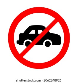 Ilustration vector graphic of traffic signs indicating that cars are prohibited from crossing perfect for traffic rules, icons, etc.