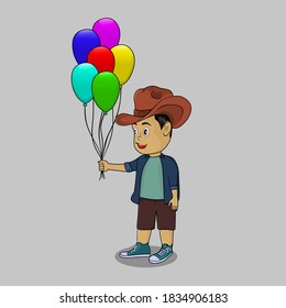 Ilustration vector graphic of uncle doing  his activity. And always do goodness. 