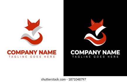 Ilustration vector graphic of unique fox logo design