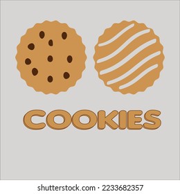 ilustration vector graphics of double cookies