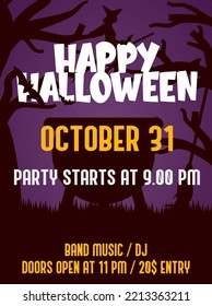 ilustration vector. halloween poster. background october party 