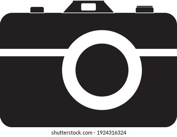 Ilustration vector icon Camera. flat.