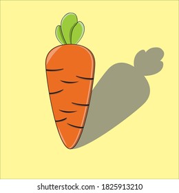 icono del vector de ilustración zanahoria naranja
