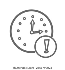 Illustration Vektor Symbol Symbol Deadline Time, Symbol Symbol Uhrzeit
