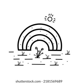 Ilustration vector of landscape icon nature