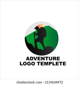 logotipo vectorial de ilustraciones para alpinistas de montaña bueno para logotipos comunitarios, símbolos, etc