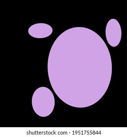 Ilustration vector of purple circle with black background